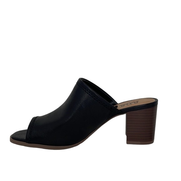 a.n.a Beach Sandals Shoes Heels NWT Open Toe Black Size 6.5 6 1/2 - Picture 3 of 13